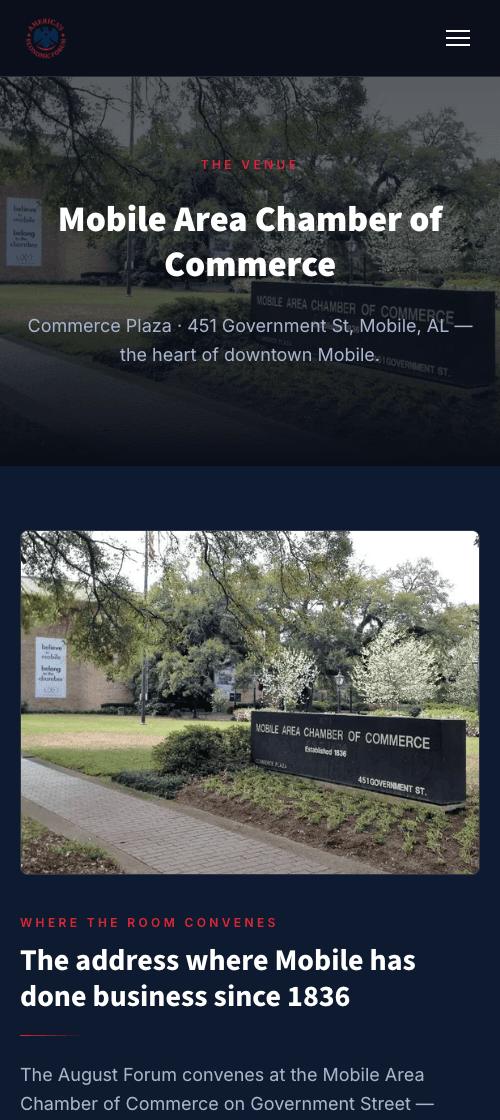Venue — Mobile Area Chamber of Commerce