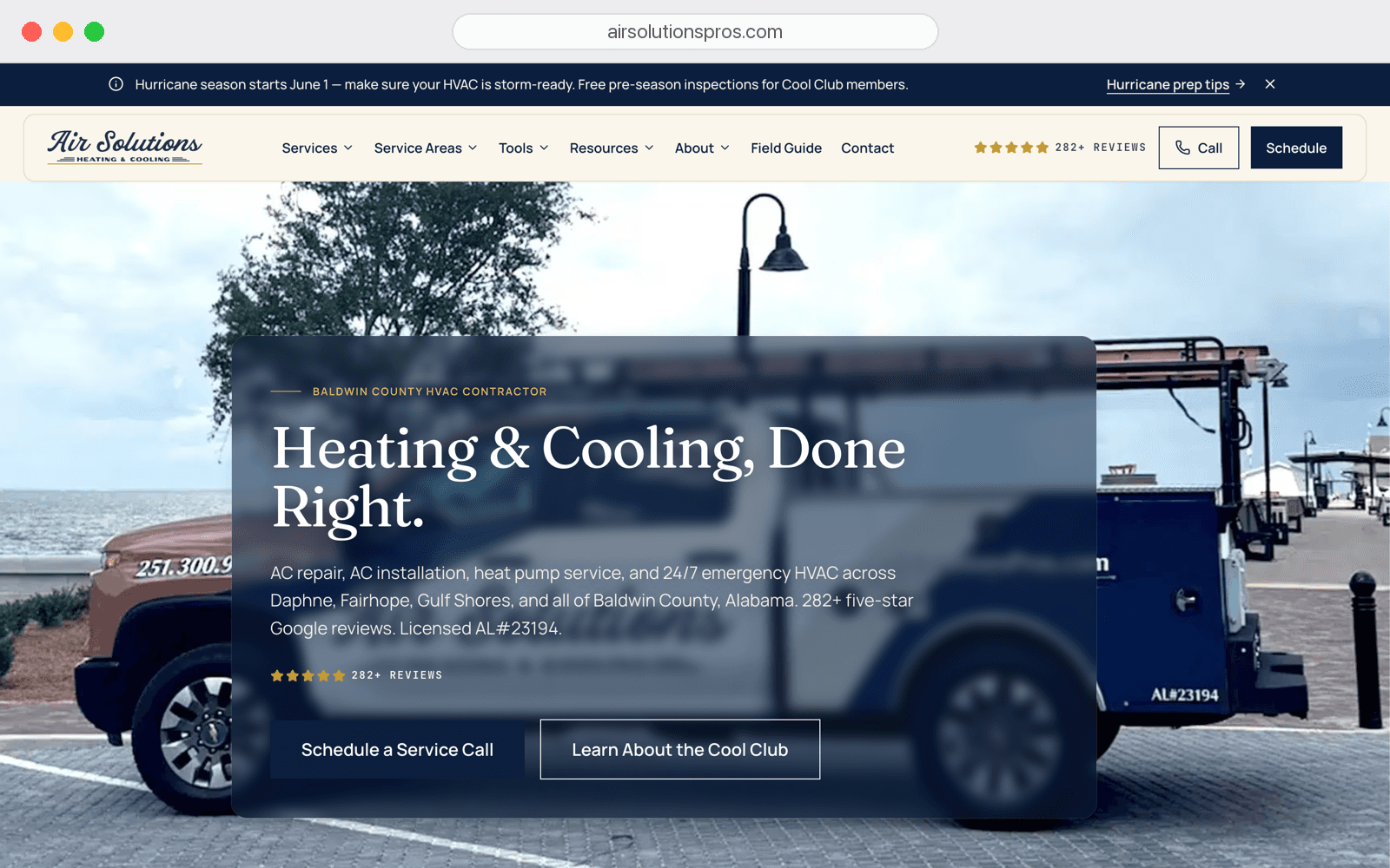 Air Solutions Heating & Cooling — homepage