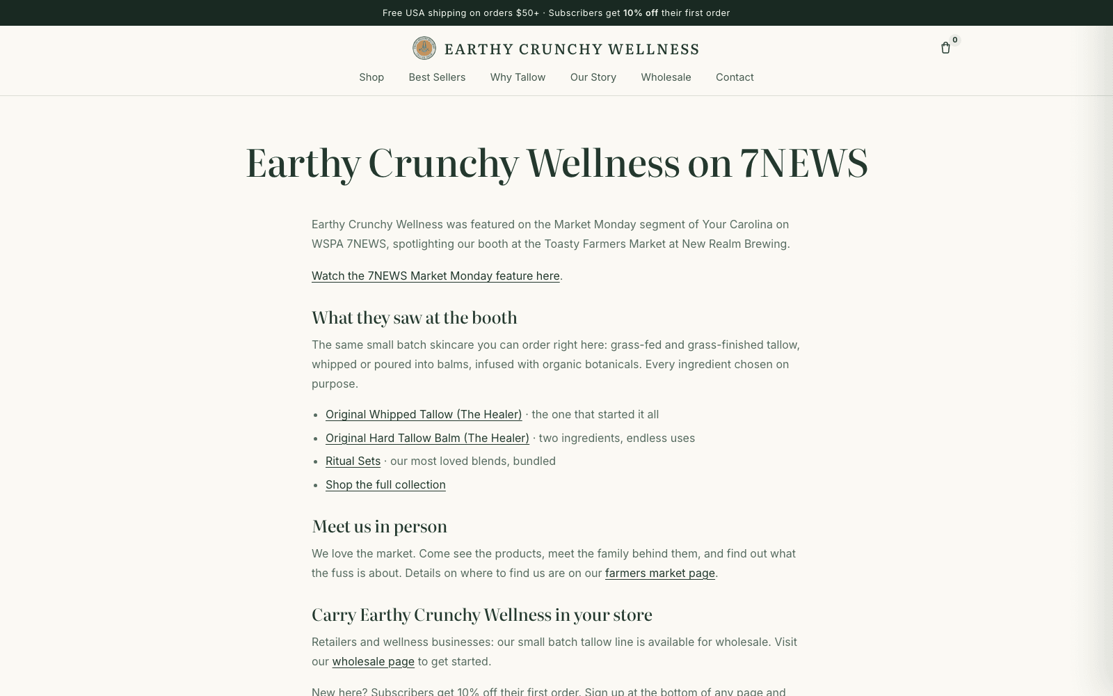 Press page — Earthy Crunchy Wellness on 7NEWS