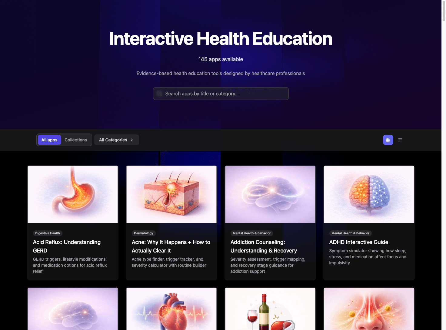 IHE Dashboard — Dashboard home — library entry point