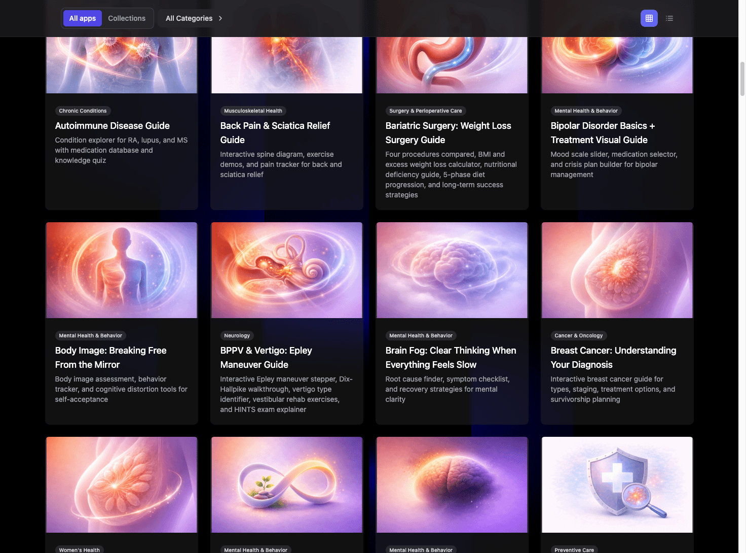 Continued grid — full app coverage