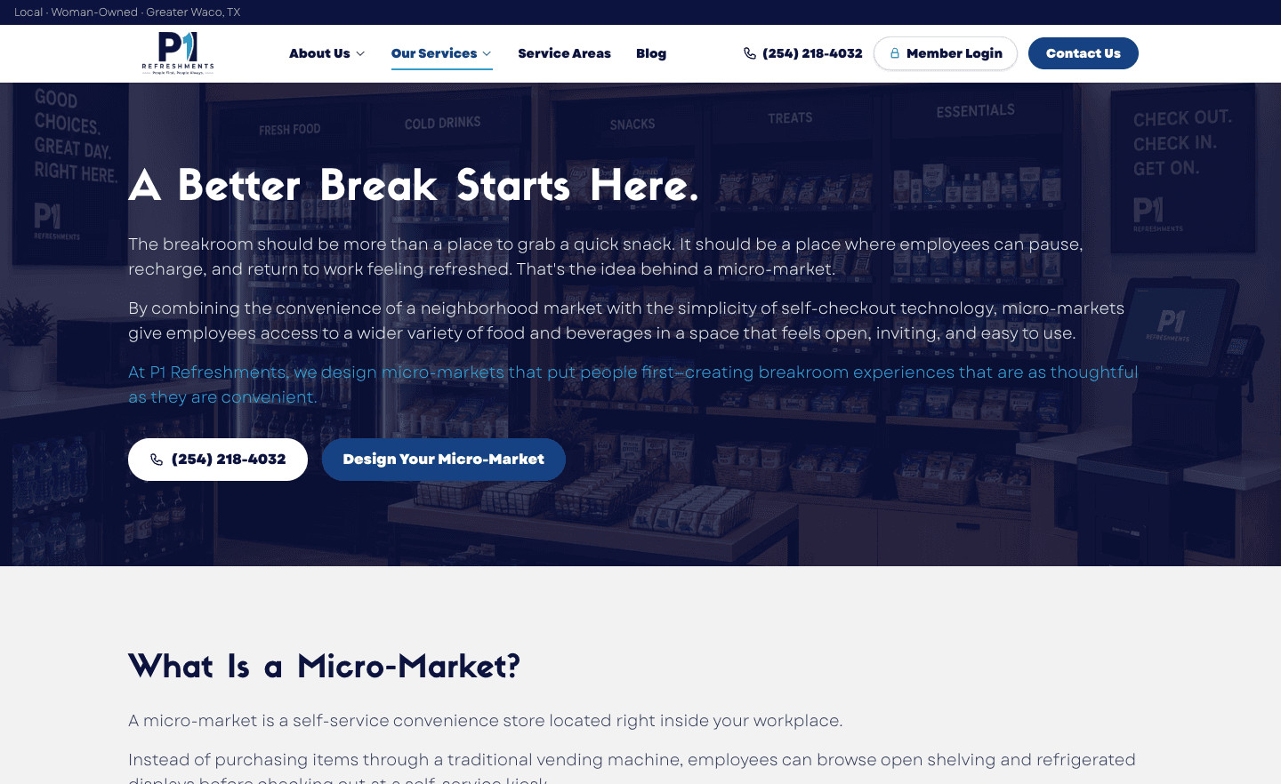 Services — vending, office coffee, micro-markets, pantry
