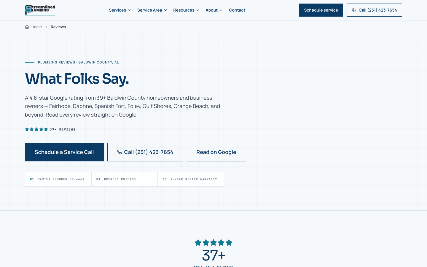 Reviews — live 4.8★ Google profile