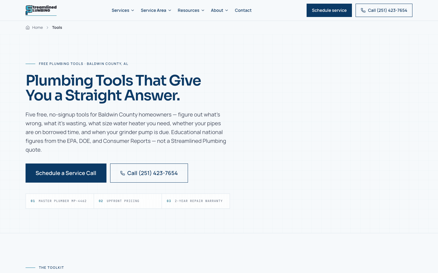 Interactive tools — five diagnostic calculators